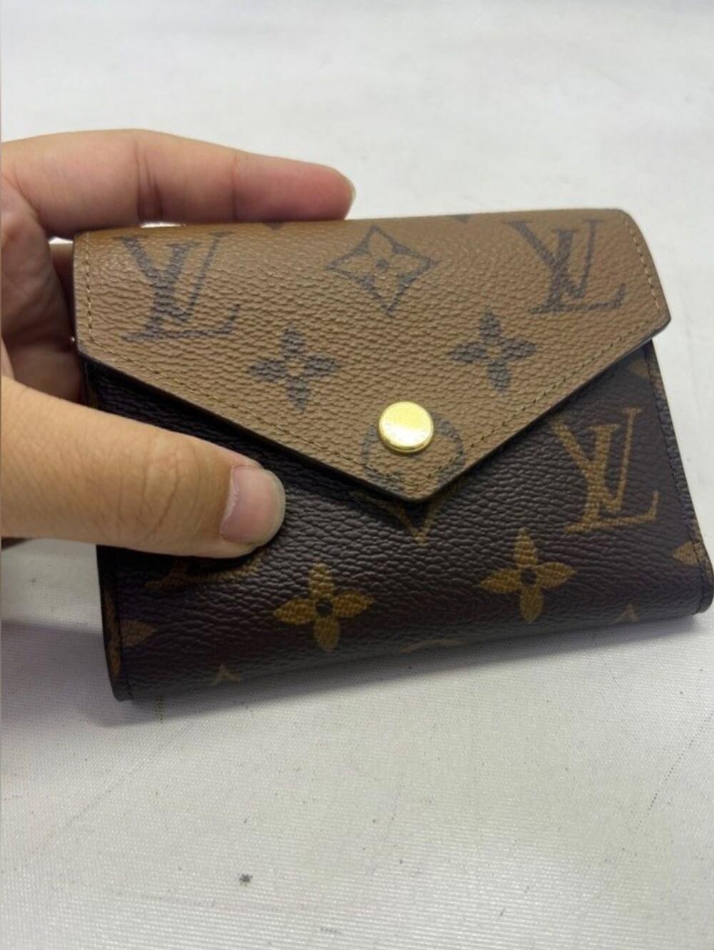 Louis Vuitton Two-Tone Monogram Victorine Wallet in Brown and Tan